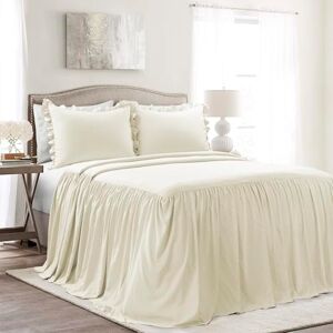 Lush Decor Ruffle Skirt Bedspread, Polyester, Ivory, Full Lush Decor Ruffle Skirt Bedspread, Polyester, Ivory, Full