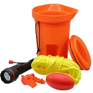 SeaSense Boat Bailer Safety Kit – Dry Storage for Emergency Gear, 1.5 Liters – Includes 50’ of Rope, Float Buoy, Whistle & Flashlight – Great for Small Boats, Pontoons, Kayaks & Fishing Vessels SeaSense Boat Bailer Safety Kit – Dry Storage for Emergency Gear, 1.5 Liters – Includes 50’ of Rope, Float Buoy, Whistle & Flashlight – Great for Small Boats, Pontoons, Kayaks & Fishing Vessels