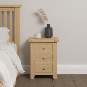 Seconique Windsor 3 Drawer Bedside in Natural Oak Seconique Windsor 3 Drawer Bedside in Natural Oak
