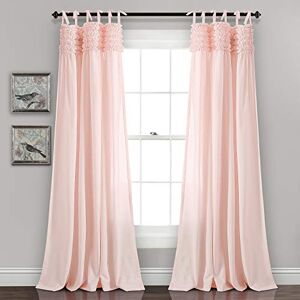 Lush Decor Curtains Ruffle Window Panel Set for Living, Dining, Bedroom (Pair), Polyester, Blush, 40" W x 84" L (Pack of 2) Lush Decor Curtains Ruffle Window Panel Set for Living, Dining, Bedroom (Pair), Polyester, Blush, 40" W x 84" L (Pack of 2)