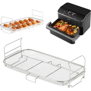 COSORI TwinFry Rack, 304 Stainless Steel Dehydrator Rack for Baking and Roasting, Suitable for Air Fryer, Oven, Microwave, Non-Stick Cooking Accessory, Easy to Clean, Silver COSORI TwinFry Rack, 304 Stainless Steel Dehydrator Rack for Baking and Roasting, Suitable for Air Fryer, Oven, Microwave, Non-Stick Cooking Accessory, Easy to Clean, Silver