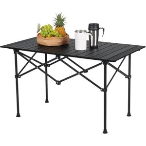 Relaxdays Table, Folding, HWD: 55 x 95 x 53 cm, Camping & Picnic, Portable Outdoor Furniture, Steel, Black Relaxdays Table, Folding, HWD: 55 x 95 x 53 cm, Camping & Picnic, Portable Outdoor Furniture, Steel, Black