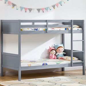 Junior Vida Gemini Bunk Bed Detachable Kids Children Single 3ft Bed Frame Pine Wood (Grey) Junior Vida Gemini Bunk Bed Detachable Kids Children Single 3ft Bed Frame Pine Wood (Grey)