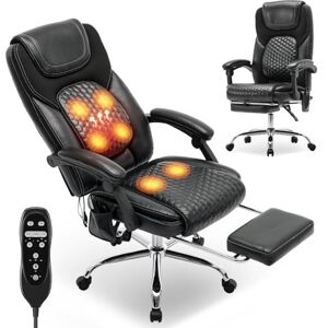 COLAMY Massage Office Chair with Footrest & Heated Lumbar Support – Ergonomic Executive Desk Chair with Reclining Back, Adjustable Height, Swivel & Padded Armrests for Home Office COLAMY Massage Office Chair with Footrest & Heated Lumbar Support – Ergonomic Executive Desk Chair with Reclining Back, Adjustable Height, Swivel & Padded Armrests for Home Office