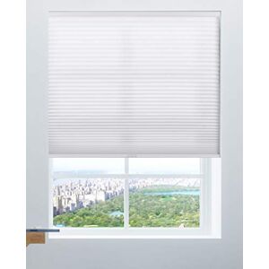 Calyx Interiors Cordless Honeycomb 9/16-Inch Cellular Shade, 34-Inch Width by 60-Inch Height, Light Filtering White Calyx Interiors Cordless Honeycomb 9/16-Inch Cellular Shade, 34-Inch Width by 60-Inch Height, Light Filtering White