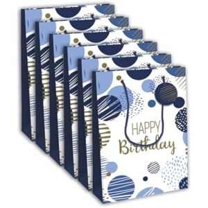 Eurowrap Excellia 32487-2Cpack of 6 Gift Bags Large Size 26.5 x 14 x 33 cm 210 g Blue Birthday Gift Packaging Ideal for: Games Board Puzzles Eurowrap Excellia 32487-2Cpack of 6 Gift Bags Large Size 26.5 x 14 x 33 cm 210 g Blue Birthday Gift Packaging Ideal for: Games Board Puzzles