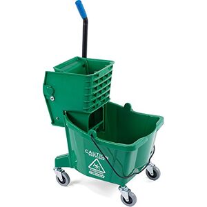 Carlisle FoodService Products CFS Plastic Commercial Mop Bucket with Side-Press Wringer, 26 Quarts, Green Carlisle FoodService Products CFS Plastic Commercial Mop Bucket with Side-Press Wringer, 26 Quarts, Green