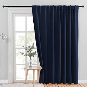 NICETOWN Patio Sliding Glass Door Curtain, Room Darkning Curtain for Sliding Door, Patio Door Curtains, Thermal Insulated Wide Drapes/Draperies for Bedroom (Navy, 100 by 84-inches, 1 Piece) NICETOWN Patio Sliding Glass Door Curtain, Room Darkning Curtain for Sliding Door, Patio Door Curtains, Thermal Insulated Wide Drapes/Draperies for Bedroom (Navy, 100 by 84-inches, 1 Piece)