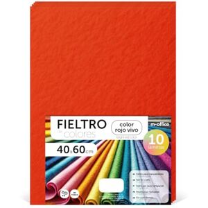 m-office Felt for Crafts, Coloured Felt, Soft and Flexible, Sewing Material, Patchwork Fabrics, Ideal for DIY Projects, Crafts or Decoration, 40 x 60 cm (Bright Red, 10 Pcs) m-office Felt for Crafts, Coloured Felt, Soft and Flexible, Sewing Material, Patchwork Fabrics, Ideal for DIY Projects, Crafts or Decoration, 40 x 60 cm (Bright Red, 10 Pcs)