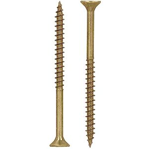 HELPMATE Universal Screws Countersunk Head 5.0 x 70 Yellow Passivated Pack of 180 Wood Screws with PZ 2 Drive and Partial Thread Chipboard Screws for Indoor and Protected Outdoor Use HELPMATE Universal Screws Countersunk Head 5.0 x 70 Yellow Passivated Pack of 180 Wood Screws with PZ 2 Drive and Partial Thread Chipboard Screws for Indoor and Protected Outdoor Use