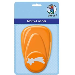 Ursus 19480068 Hole Punch with Lever Medium Comet Orange Punched Motif Approx. 25.4 mm Plastic with Metal Punch Suitable for Grammages of 160 220 g/m² Ursus 19480068 Hole Punch with Lever Medium Comet Orange Punched Motif Approx. 25.4 mm Plastic with Metal Punch Suitable for Grammages of 160 220 g/m²