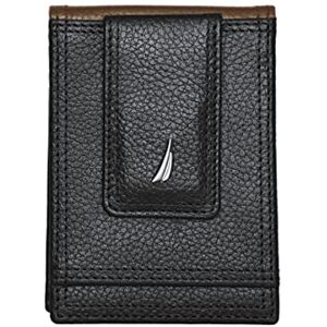 Nautica Men's Front Pocket, Black/Cognac, One Size Nautica Men's Front Pocket, Black/Cognac, One Size