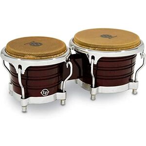 Latin Percussion LP Generation II Wood Bongo Dark Wood Chrome Hardware LP201AX-2DW Latin Percussion LP Generation II Wood Bongo Dark Wood Chrome Hardware LP201AX-2DW
