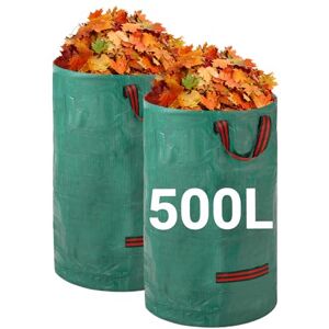 Velway Heavy-duty Garden Waste Bags 500L x 2Pack Reusable Garden Sacks with Handles Industrial Fabric for Leaves Trash Debris Waterproof Garden Rubbish Bags Velway Heavy-duty Garden Waste Bags 500L x 2Pack Reusable Garden Sacks with Handles Industrial Fabric for Leaves Trash Debris Waterproof Garden Rubbish Bags