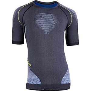 UYN U100049 EVOLUTYON UW SHORT_SL.MELANGE T-shirt Men's Anthracite melange/Blue/Glossy Yellow XL UYN U100049 EVOLUTYON UW SHORT_SL.MELANGE T-shirt Men's Anthracite melange/Blue/Glossy Yellow XL