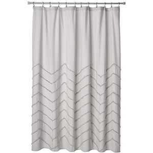 Lush Decor Light-Gray Chenille Chevron Shower Curtain for Bathroom (72" x 72") Lush Decor Light-Gray Chenille Chevron Shower Curtain for Bathroom (72" x 72")