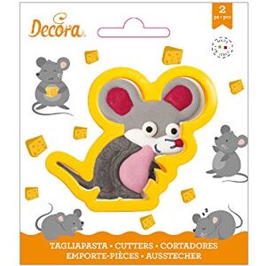 Decora 0255212 Mouse Plastic Cookie Cutter, Plastica, Yellow Decora 0255212 Mouse Plastic Cookie Cutter, Plastica, Yellow