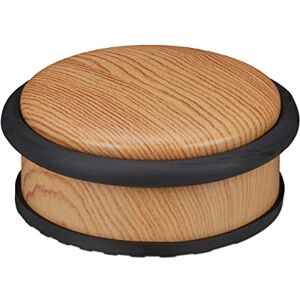 Relaxdays Stop, for Floor, for Heavy Doors, Stainless Steel, Rubber, Low, Wood Effect, HxD 5 x 10.5 cm, Light Brown Relaxdays Stop, for Floor, for Heavy Doors, Stainless Steel, Rubber, Low, Wood Effect, HxD 5 x 10.5 cm, Light Brown