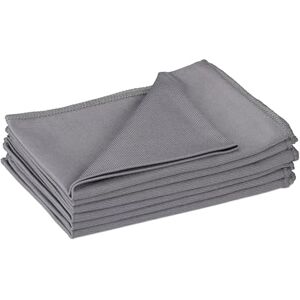 Relaxdays Microfibre Cloths, Set of 6, 40x60 cm, Absorbent, All-Purpose Cleaning Rag, Washable, Kitchen & Bathroom, Grey, Polyester, Plastic Relaxdays Microfibre Cloths, Set of 6, 40x60 cm, Absorbent, All-Purpose Cleaning Rag, Washable, Kitchen & Bathroom, Grey, Polyester, Plastic