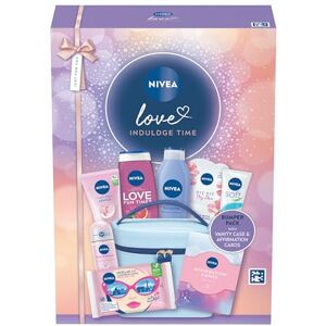 NIVEA Love Indulge Time Gift Set (9 Products) – Women's Gift Set – Includes Shower Gel, Anti-Perspirant, Body Lotion, Skincare Products with Affirmation Cards and Cosmetic Bag NIVEA Love Indulge Time Gift Set (9 Products) – Women's Gift Set – Includes Shower Gel, Anti-Perspirant, Body Lotion, Skincare Products with Affirmation Cards and Cosmetic Bag
