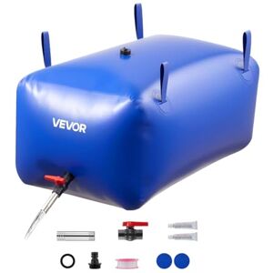 VEVOR Water Storage Bladder 63.4 Gallon Large Capacity Water Bag, Portable & Collapsible Soft Waters Container, Leakproof & Tear-Resistant PVC Emergency Waters Storage Tank for RV Truck & Outdoor Use VEVOR Water Storage Bladder 63.4 Gallon Large Capacity Water Bag, Portable & Collapsible Soft Waters Container, Leakproof & Tear-Resistant PVC Emergency Waters Storage Tank for RV Truck & Outdoor Use