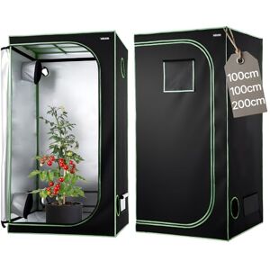 VEVOR Indoor Grow Tent, 100 x 100 x 200 cm, 600D High Reflective Mylar, Indoor Plant Tent with Observation Window, Floor Tray & Zipper, Heavy Duty Growing Tents for Fruit Flower Veggie VEVOR Indoor Grow Tent, 100 x 100 x 200 cm, 600D High Reflective Mylar, Indoor Plant Tent with Observation Window, Floor Tray & Zipper, Heavy Duty Growing Tents for Fruit Flower Veggie