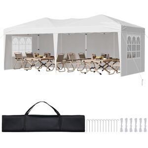 VEVOR Pop Up Canopy, 10 x 20 FT Instant Canopy Portable Gazebo with 3 Sidewalls & 2 Ventilated Windows, Height Adjustable Pop-Up Outdoor Shelter Tent for Events, Patio, Backyard, Party, Parking VEVOR Pop Up Canopy, 10 x 20 FT Instant Canopy Portable Gazebo with 3 Sidewalls & 2 Ventilated Windows, Height Adjustable Pop-Up Outdoor Shelter Tent for Events, Patio, Backyard, Party, Parking
