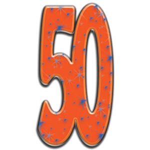 STAR CUTOUTS Cut Out of Number 50 STAR CUTOUTS Cut Out of Number 50