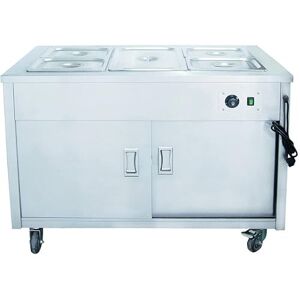 Stalwart DA-MH3 Mobile Dry Bain Marie on Cupboard 3xGN1/1 Stalwart DA-MH3 Mobile Dry Bain Marie on Cupboard 3xGN1/1