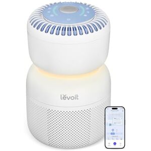 Levoit Air Purifier with 5 Air Monitor, White Noise and Blue-Light-Free Night Light for Bedroom Home Baby, HEPA Filter Removes Ultrafine Particles, Smart WiFi, Sprout Levoit Air Purifier with 5 Air Monitor, White Noise and Blue-Light-Free Night Light for Bedroom Home Baby, HEPA Filter Removes Ultrafine Particles, Smart WiFi, Sprout