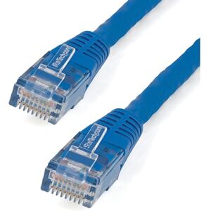 StarTech .com 20ft CAT6 Ethernet Cable Blue CAT 6 Gigabit Ethernet Wire -650MHz 100W PoE++ RJ45 UTP Molded Category 6 Network/Patch Cord w/Strain Relief/Fluke Tested UL/TIA Certified (C6PATCH20BL) StarTech .com 20ft CAT6 Ethernet Cable Blue CAT 6 Gigabit Ethernet Wire -650MHz 100W PoE++ RJ45 UTP Molded Category 6 Network/Patch Cord w/Strain Relief/Fluke Tested UL/TIA Certified (C6PATCH20BL)