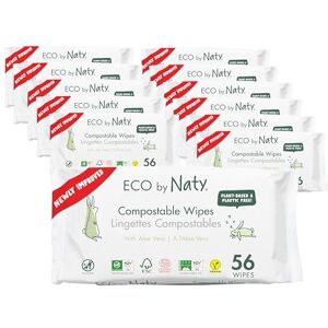 Naty Compostable Aloe Vera Baby Wipes Unscented, 100% Plant-Based, Plastic-Free, Hypoallergenic for sensitive skin, Aloe Vera, Dermatologically Tested (Regular 672 Count 12 Packs of 56) Naty Compostable Aloe Vera Baby Wipes Unscented, 100% Plant-Based, Plastic-Free, Hypoallergenic for sensitive skin, Aloe Vera, Dermatologically Tested (Regular 672 Count 12 Packs of 56)