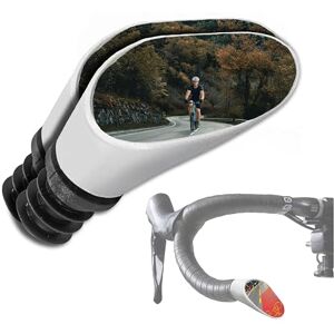 Sprintech Racing Bike Rear View Mirror Lightweight, Fully-Adjustable, & Vibration-Free Convex Mirror with 9 Layer Chrome Coating & Shockproof ABS Shell for 20 mm Diameter Drop Bars by White Sprintech Racing Bike Rear View Mirror Lightweight, Fully-Adjustable, & Vibration-Free Convex Mirror with 9 Layer Chrome Coating & Shockproof ABS Shell for 20 mm Diameter Drop Bars by White
