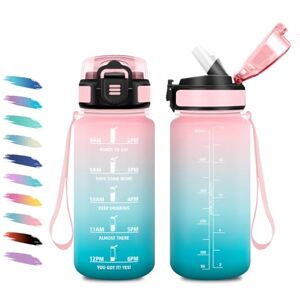 KollyKolla 500ml Kids Water Bottle with Straw Easy Clean Leak-Proof Motivational Water Bottle with Time Indicator for Office Hiking Kids Yoga KollyKolla 500ml Kids Water Bottle with Straw Easy Clean Leak-Proof Motivational Water Bottle with Time Indicator for Office Hiking Kids Yoga