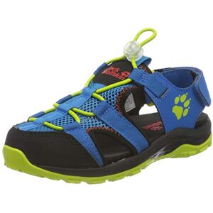 Jack Wolfskin Outdoor Action Sandal K Hiking, Blue (Blue/Lime 1176), 4 UK Jack Wolfskin Outdoor Action Sandal K Hiking, Blue (Blue/Lime 1176), 4 UK