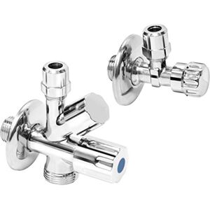Cornat T317100 Device Connection Valve Set of 2 1/2 Inch Male Thread for Connecting Washing Machine and Dishwasher with Backflow Preventer Brass Angle Valve Cornat T317100 Device Connection Valve Set of 2 1/2 Inch Male Thread for Connecting Washing Machine and Dishwasher with Backflow Preventer Brass Angle Valve