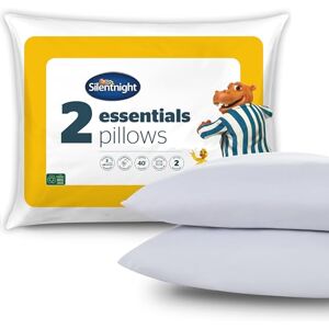 Silentnight Essentials Pillows 2 Pack Soft Comfortable Soft Medium Support Pillows for Front, Stomach, Back and Side Sleepers Hypoallergenic and Machine Washable Pack of 2 Silentnight Essentials Pillows 2 Pack Soft Comfortable Soft Medium Support Pillows for Front, Stomach, Back and Side Sleepers Hypoallergenic and Machine Washable Pack of 2