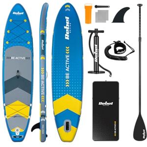 Rebel Electro SUP Board Pumped for Swimming Drop-Stitch 350cm Paddle Pump Kit Backpack RBA-4500-BL Rebel Electro SUP Board Pumped for Swimming Drop-Stitch 350cm Paddle Pump Kit Backpack RBA-4500-BL