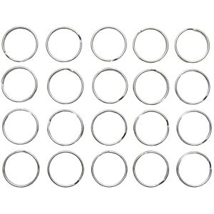 Chinchilla ® Set of 20 Key Rings, Diameter 30 mm, Hardened C68D Steel, Robust Ring spanners, Silver, Dimensions: 3 x 3 x 0.29 cm, Material Thickness: Diameter 1.75 mm, Made in Germany Chinchilla ® Set of 20 Key Rings, Diameter 30 mm, Hardened C68D Steel, Robust Ring spanners, Silver, Dimensions: 3 x 3 x 0.29 cm, Material Thickness: Diameter 1.75 mm, Made in Germany