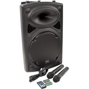 QTX , QR12BT PA: Powerful Portable PA with Bluetooth Connectivity, Two Wireless Mics, Internal Rechargeable Battery, Trolley Handle and Wheels QTX , QR12BT PA: Powerful Portable PA with Bluetooth Connectivity, Two Wireless Mics, Internal Rechargeable Battery, Trolley Handle and Wheels