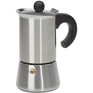IBILI Express Moka Pot, 2 Cups, 100 ml, Stainless Steel, Suitable for Induction Hobs IBILI Express Moka Pot, 2 Cups, 100 ml, Stainless Steel, Suitable for Induction Hobs