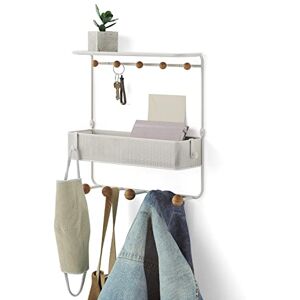 Umbra Estique Shelf with Hooks, White,One Size Umbra Estique Shelf with Hooks, White,One Size