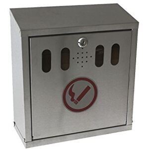 Genware NEV-AT-WM Outdoor Ashtray, Wall-Mounted, Stainless Steel Genware NEV-AT-WM Outdoor Ashtray, Wall-Mounted, Stainless Steel