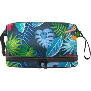 Generic Multi-Functional Storage Travel Cosmetic Bag with Handle,Tropical Palms Red Flower Toucan Bird,Large Capacity Travel Cosmetic Bag Generic Multi-Functional Storage Travel Cosmetic Bag with Handle,Tropical Palms Red Flower Toucan Bird,Large Capacity Travel Cosmetic Bag
