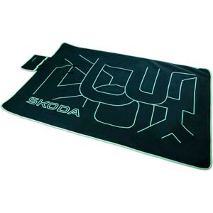 Skoda 000084509D Picnic Blanket 140 x 210 cm Fleece Blanket with Lettering Green Skoda 000084509D Picnic Blanket 140 x 210 cm Fleece Blanket with Lettering Green