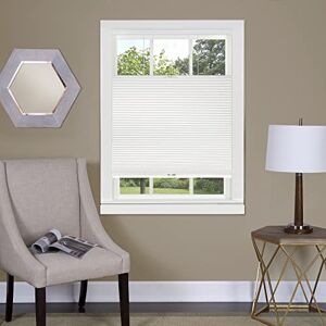 ACHIM Cordless Cellular Pleated Window Shades 27 Inch Width, 64 Inch Length White Light Filtering Top-Down Honeycomb Pull Down Blinds for Windows and Skylights by Home Decor ACHIM Cordless Cellular Pleated Window Shades 27 Inch Width, 64 Inch Length White Light Filtering Top-Down Honeycomb Pull Down Blinds for Windows and Skylights by Home Decor