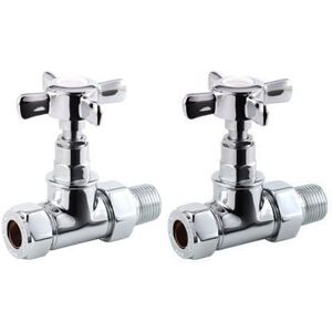 iBathUK Regency Thermostatic Radiator Valve,Solid Brass,Straight Radiator Valve Pair, Universal Central Heating,Tower Rail Valve- Chrome (Set of 2) iBathUK Regency Thermostatic Radiator Valve,Solid Brass,Straight Radiator Valve Pair, Universal Central Heating,Tower Rail Valve- Chrome (Set of 2)