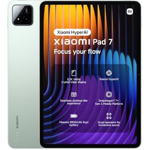 Xiaomi Pad 7, 11.2 Inch Tablet, 8+128GB, Green, 8850mAh battery, 45W turbo charging, HyperAI,2 year warranty(No power adapter included) Xiaomi Pad 7, 11.2 Inch Tablet, 8+128GB, Green, 8850mAh battery, 45W turbo charging, HyperAI,2 year warranty(No power adapter included)