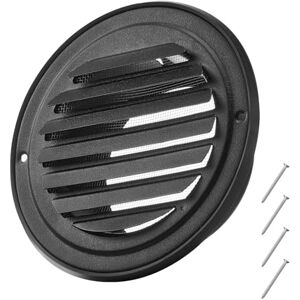 VEVOR 145 mm Wall Vent Cover, Louvered Round AC Vent Gable Cover, Premium Stainless Steel & with Built-in a Protection Screen, for House,Bathroom,Garage,Kitchen,Basement (2 Pack, Black) VEVOR 145 mm Wall Vent Cover, Louvered Round AC Vent Gable Cover, Premium Stainless Steel & with Built-in a Protection Screen, for House,Bathroom,Garage,Kitchen,Basement (2 Pack, Black)