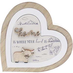L & P Home & Gifts Lesser & Pavey Highland Cow 3D Wooden Heart Plaque Home Decor Gift for Shelves Stylish Living Room Accessory Perfect for Adding Charm to Any Interior L & P Home & Gifts Lesser & Pavey Highland Cow 3D Wooden Heart Plaque Home Decor Gift for Shelves Stylish Living Room Accessory Perfect for Adding Charm to Any Interior